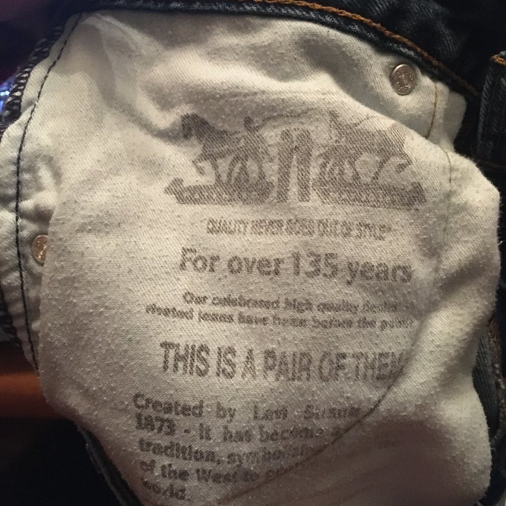 EUC LEVI 550 30 X 32 BLUE DENIM JEANS ZIP FRONT - Picture 11 of 12